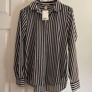 Black & white button down